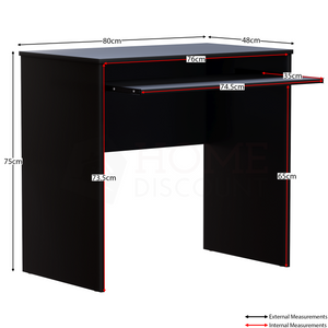 Huby Computer Desk, Black
