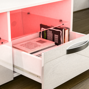 Vogue 2-Drawer LED TV Unit - White