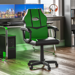 Comet Racing Gaming Chair, Green & Black