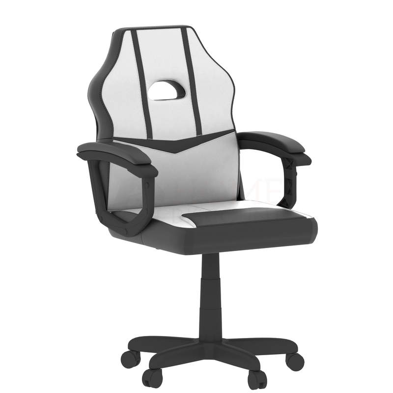 Comet Racing Gaming Chair, White & Black