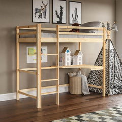 Vida Designs Sydney Bunk Bed With Desk, Pine