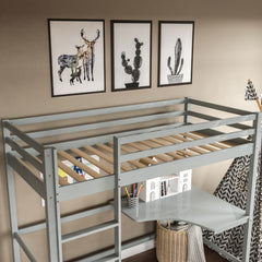 Sydney Bunk Bed With Desk, Grey