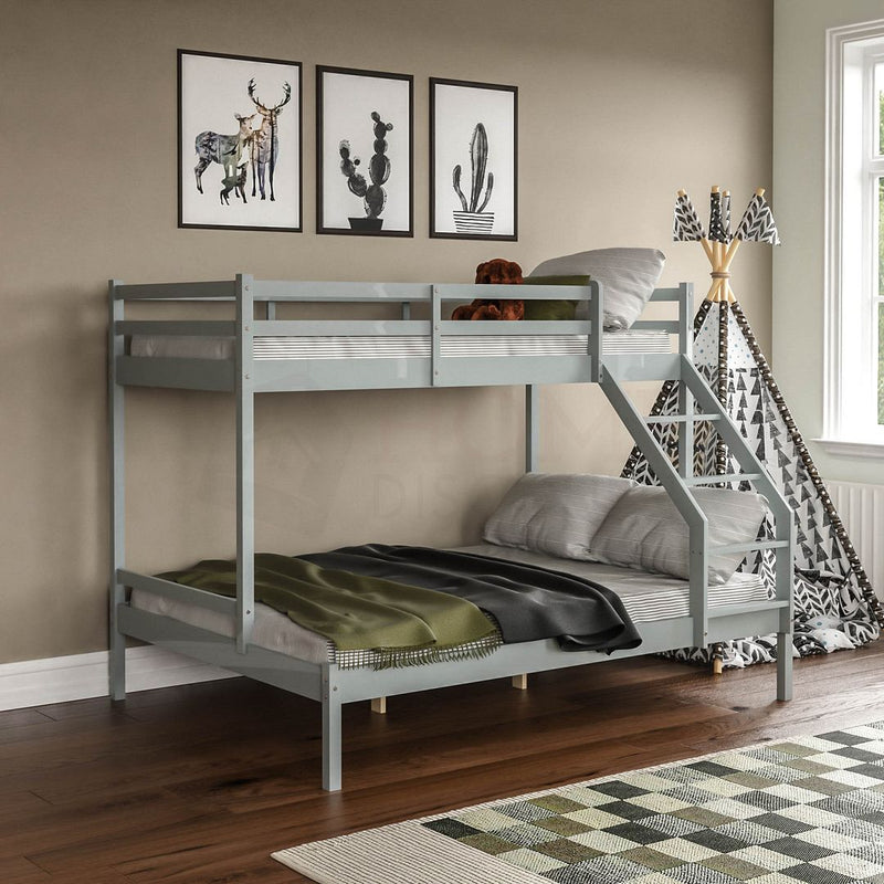 Vida Designs Sydney Triple Sleeper Bunk Bed, Grey
