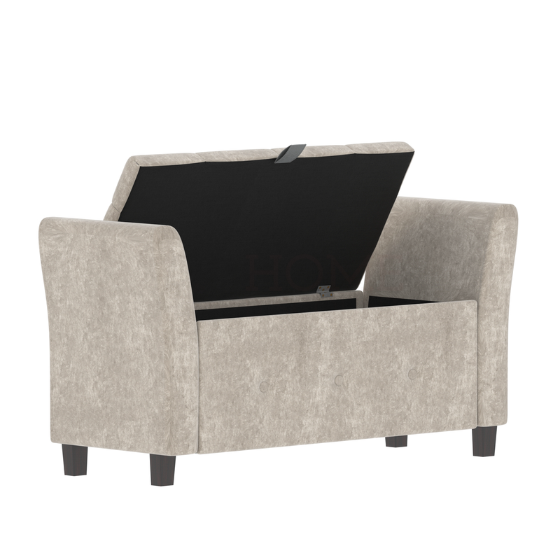 Champagne best sale velvet ottoman