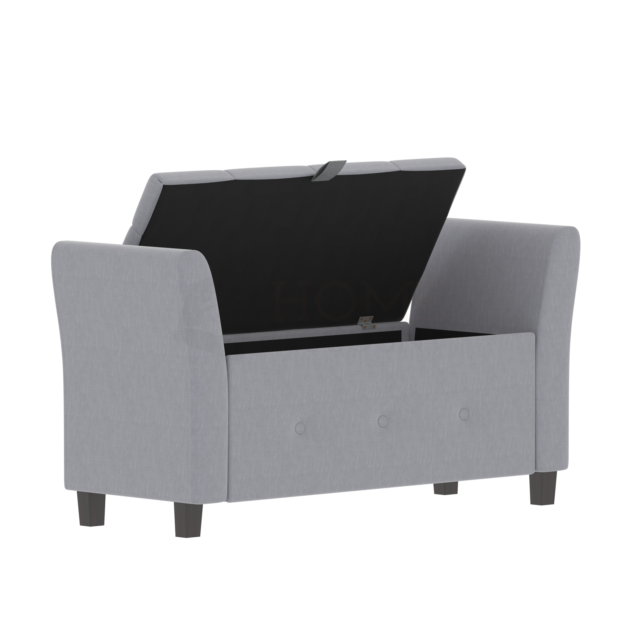 Seville Storage Ottoman Light Grey Linen Home Discount Ltd