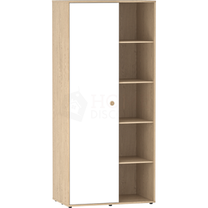 Neptune 1-Door Wardrobe - White & Oak