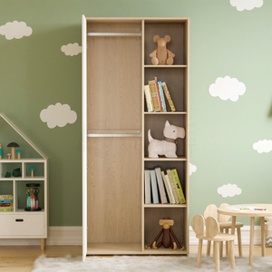 Neptune 1-Door Wardrobe - White & Oak