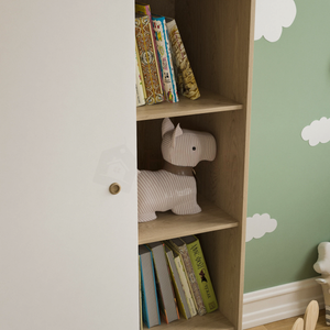 Neptune 1-Door Wardrobe - White & Oak