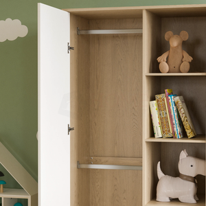 Neptune 1-Door Wardrobe - White & Oak