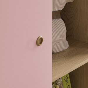 Neptune 1-Door Wardrobe - Pink & Oak