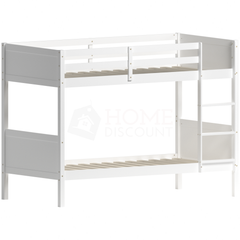 Gemini Detachable Bunk Bed, White & Libra Wooden Underbed Drawers, Grey