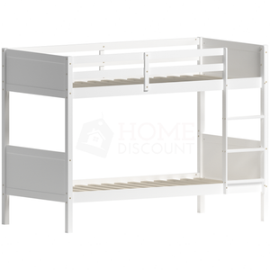 Gemini Detachable Bunk Bed & Libra Wooden Underbed Drawers - White