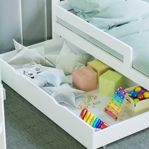 Taurus Toddler Bed With Storage - White