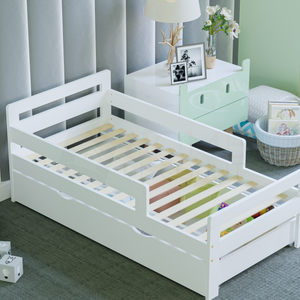 Taurus Toddler Bed With Storage - White