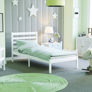 Libra Single Wooden Bed - White