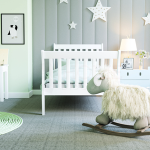 Orion Single Sleigh Bed - White