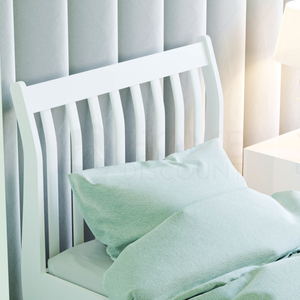 Orion Single Sleigh Bed - White