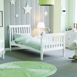 Orion Single Sleigh Bed - White