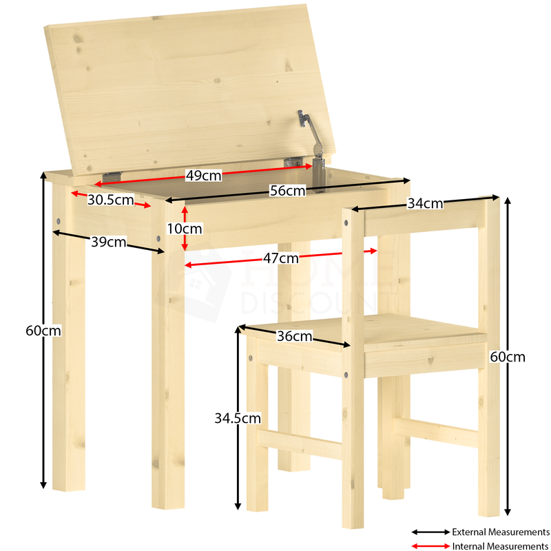 Aries Desk & Chair, Pine
