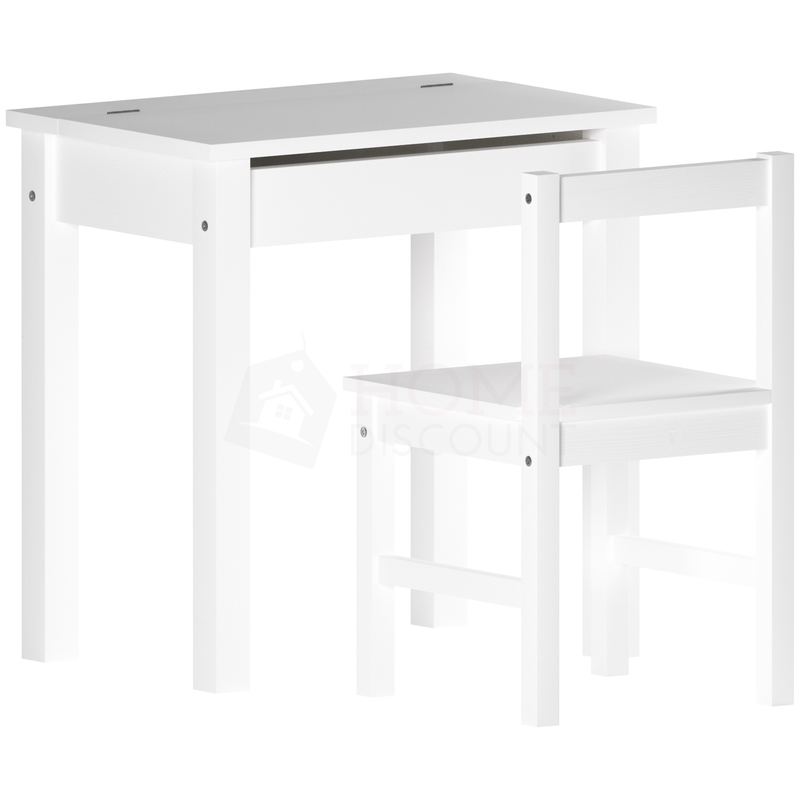 Aries Desk & Chair, White