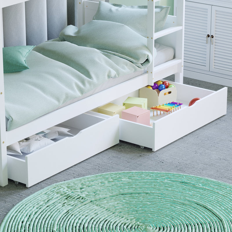 Libra Wooden Underbed Drawers, White