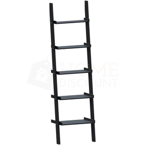 York 5-Tier Ladder Bookcase - Black
