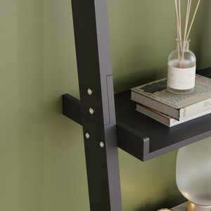 York 5-Tier Ladder Bookcase - Black
