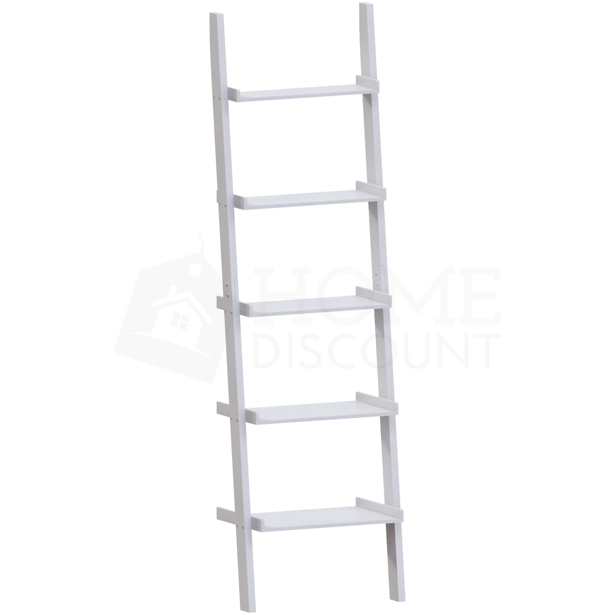 York 5-Tier Ladder Bookcase - White
