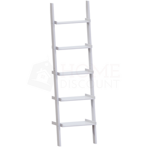 York 5-Tier Ladder Bookcase - White