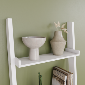 York 5-Tier Ladder Bookcase - White