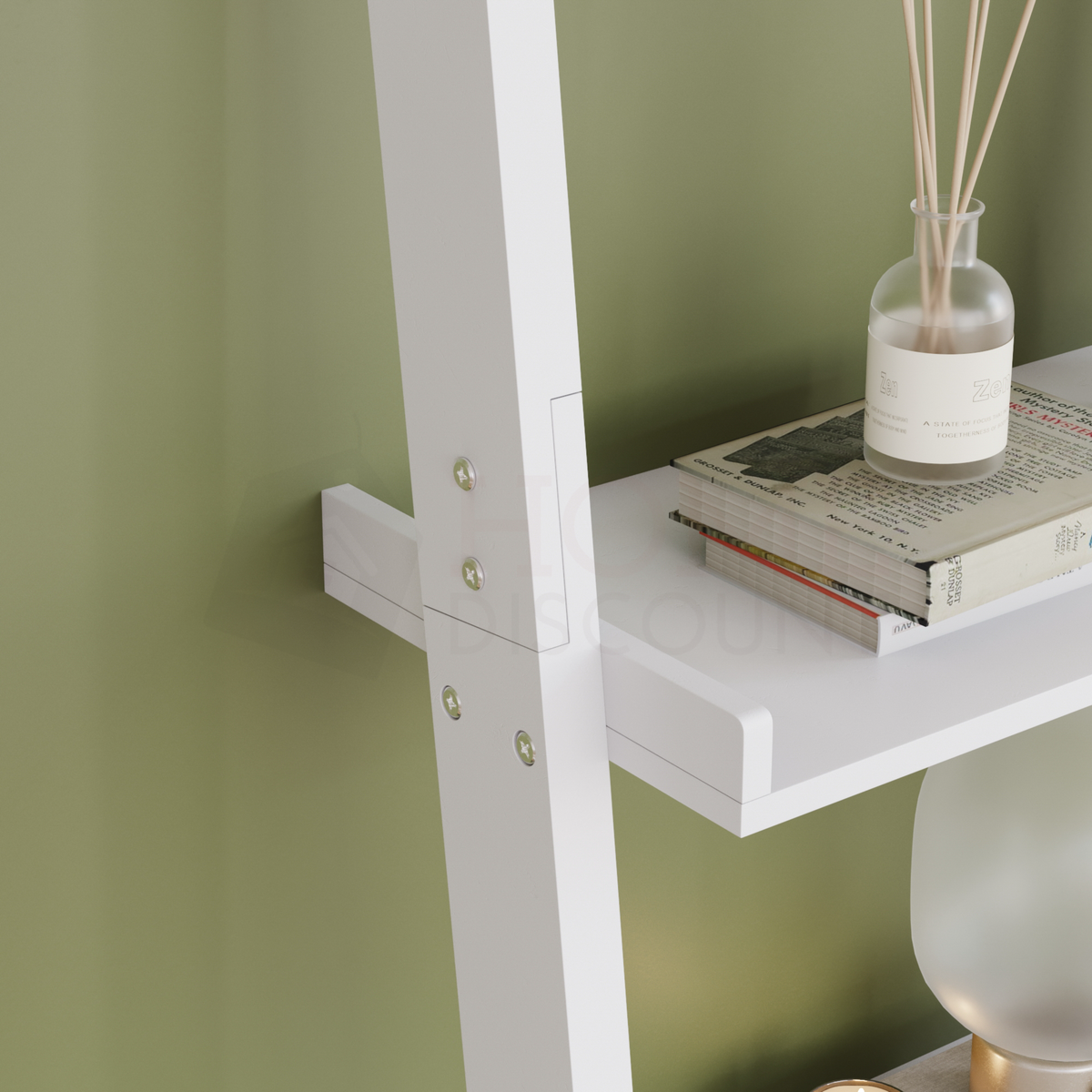 York 5-Tier Ladder Bookcase - White
