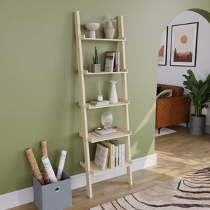 York 5-Tier Ladder Bookcase - Pine