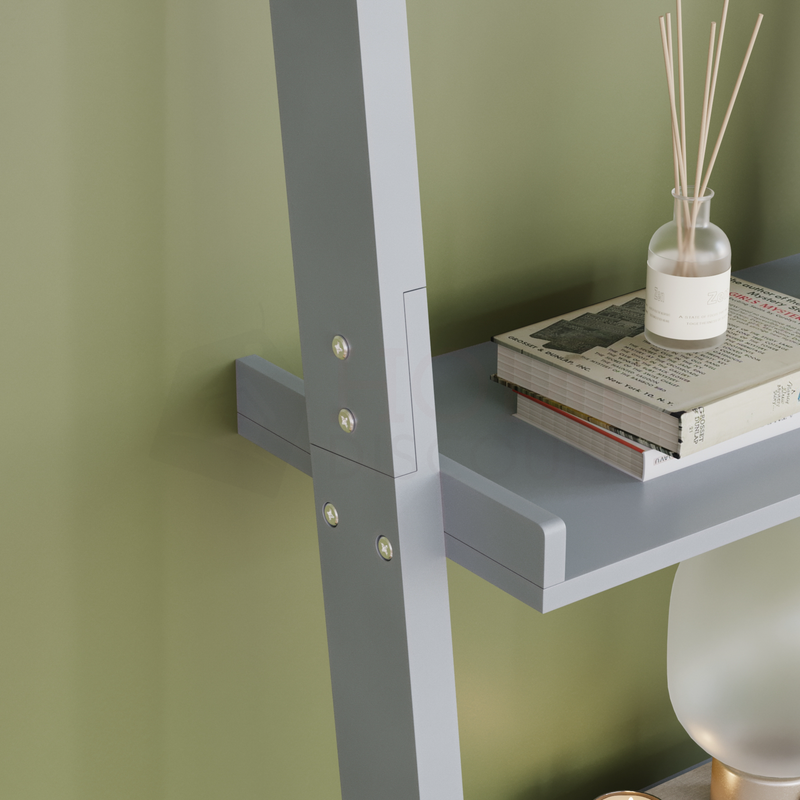 York 5-Tier Ladder Bookcase - Grey