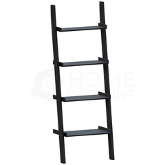 York 4 Tier Ladder Bookcase, Black