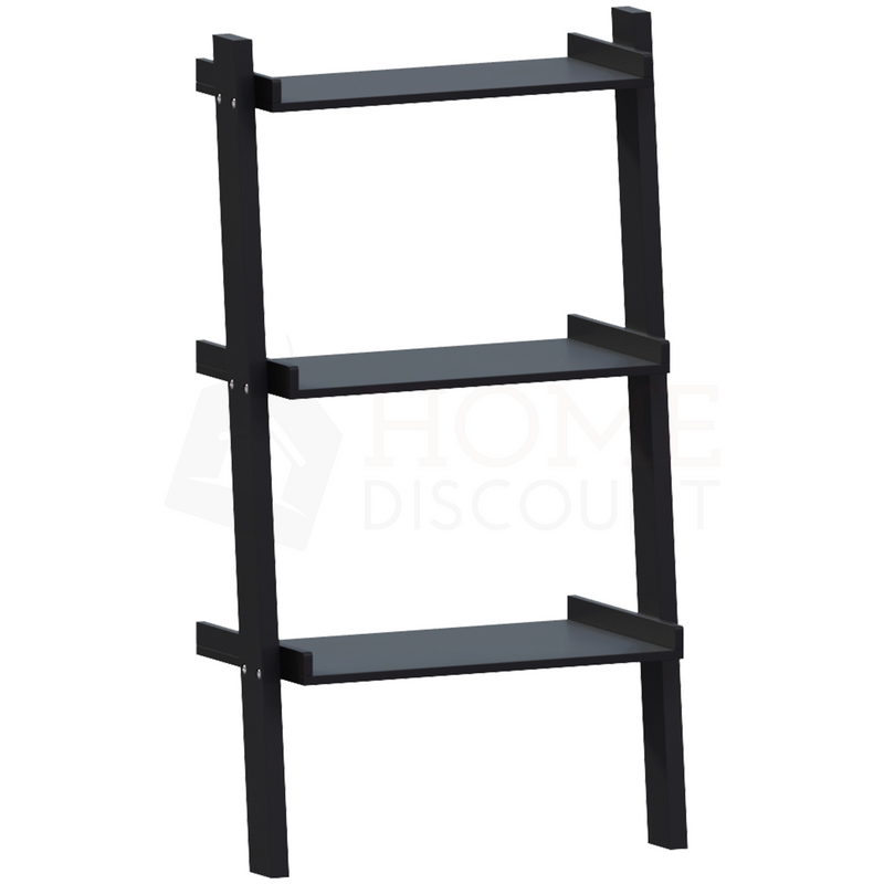 York 3 Tier Ladder Bookcase, Black