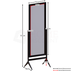 Nishano Rectangular Cheval Mirror - Black