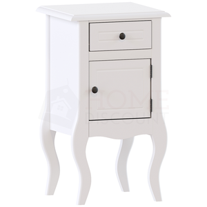 Nishano 1-Drawer 1-Door Bedside Cabinet - White