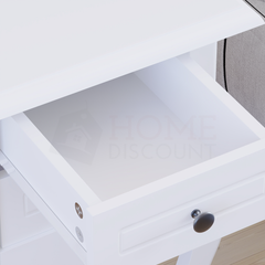 Nishano 2 Drawer Bedside Cabinet, White