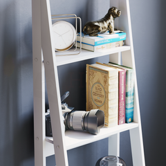 Bristol 4 Tier Step Ladder Bookcase, White