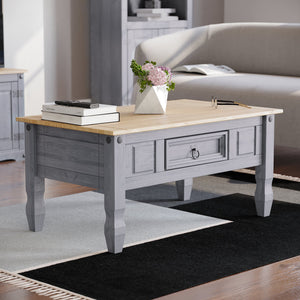 Corona 1-Drawer Coffee Table - Grey