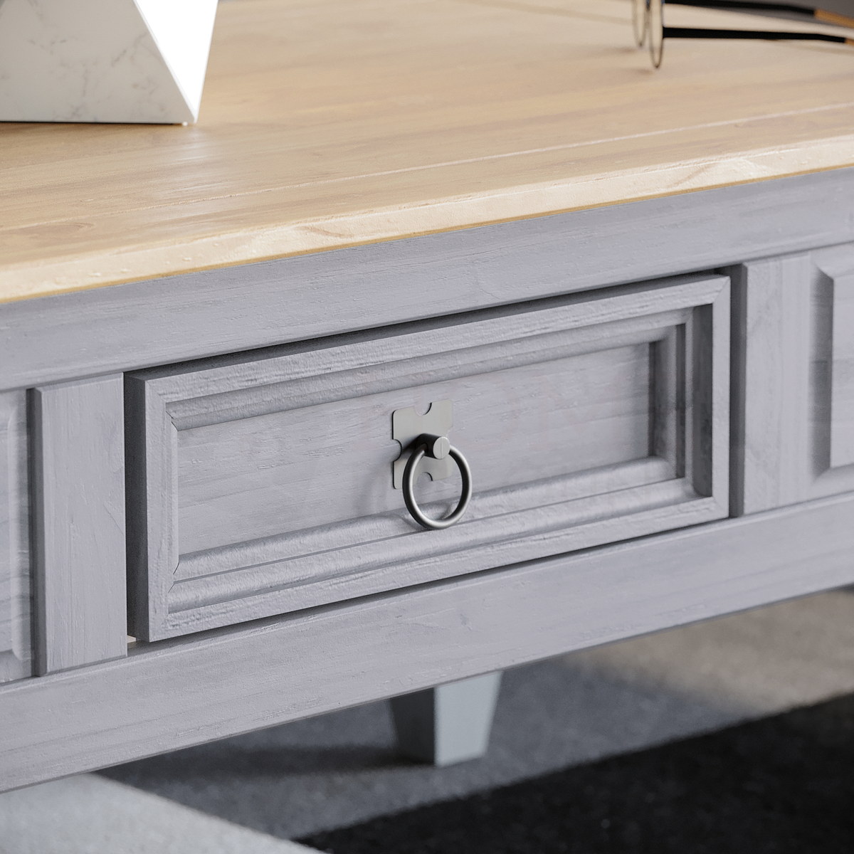 Corona 1-Drawer Coffee Table - Grey