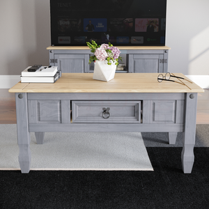 Corona 1-Drawer Coffee Table - Grey