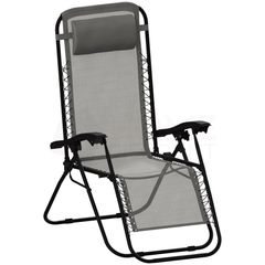 2 Pack Zero Gravity Chairs, Grey