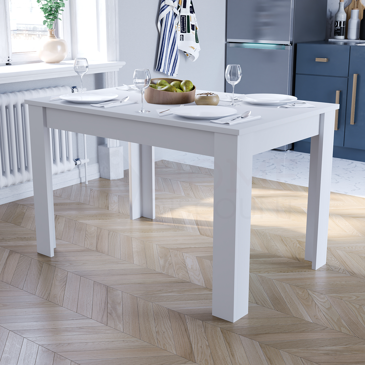 Medina 4-Seater Dining Table - White