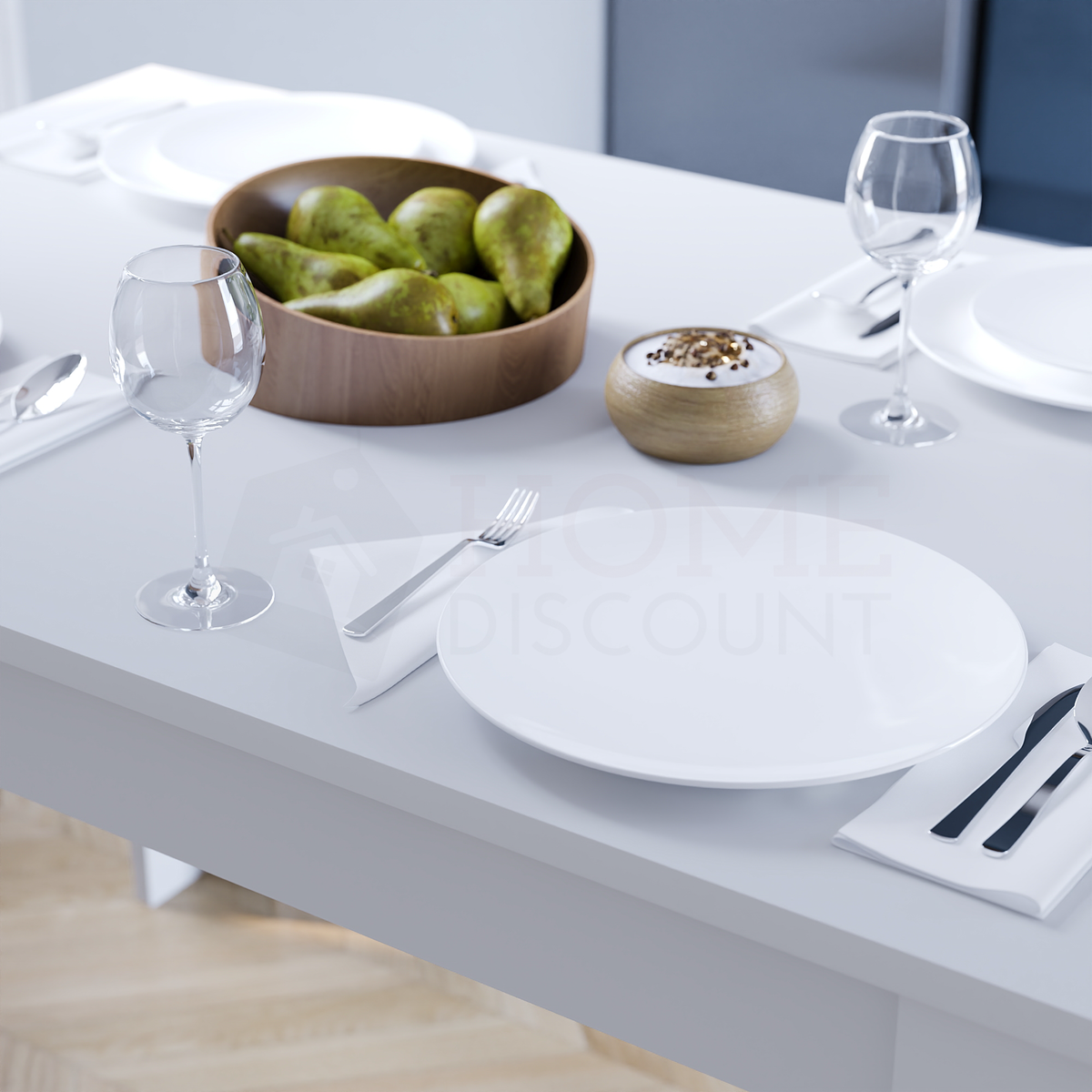Medina 4-Seater Dining Table - White