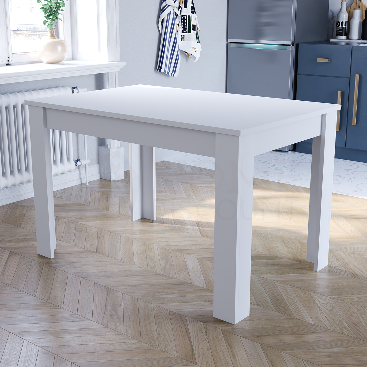 Medina 4-Seater Dining Table - White