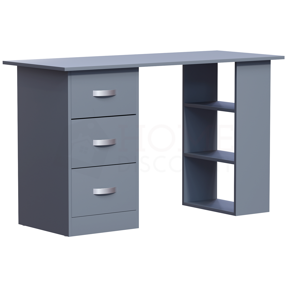 Mason 3-Drawer Computer Desk, Grey