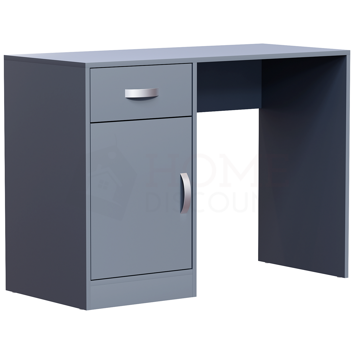 Hudson 1-Drawer 1-Door Computer Desk - Grey