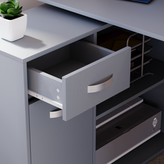 Longton Adjustable Computer Desk, Grey