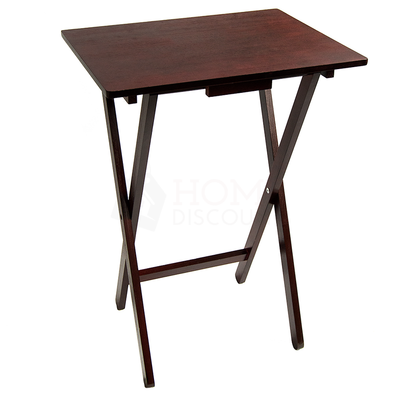 Folding Snack Table Mahogany Home Discount Ltd
